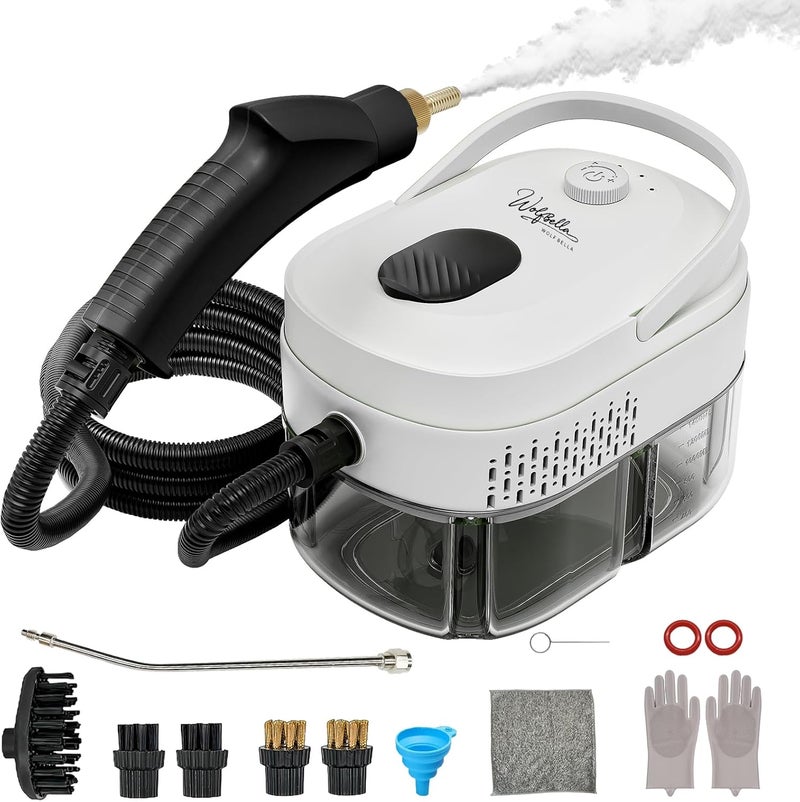 Wolfbella Steam Cleaner,15s Heat-Up,1.4L Tank,Steamer for Cleaning with 10 pcs Accessories,Multi-2500W High Temperature and Pressure handheld steamer,Steam Clea (2-White) - Image 1